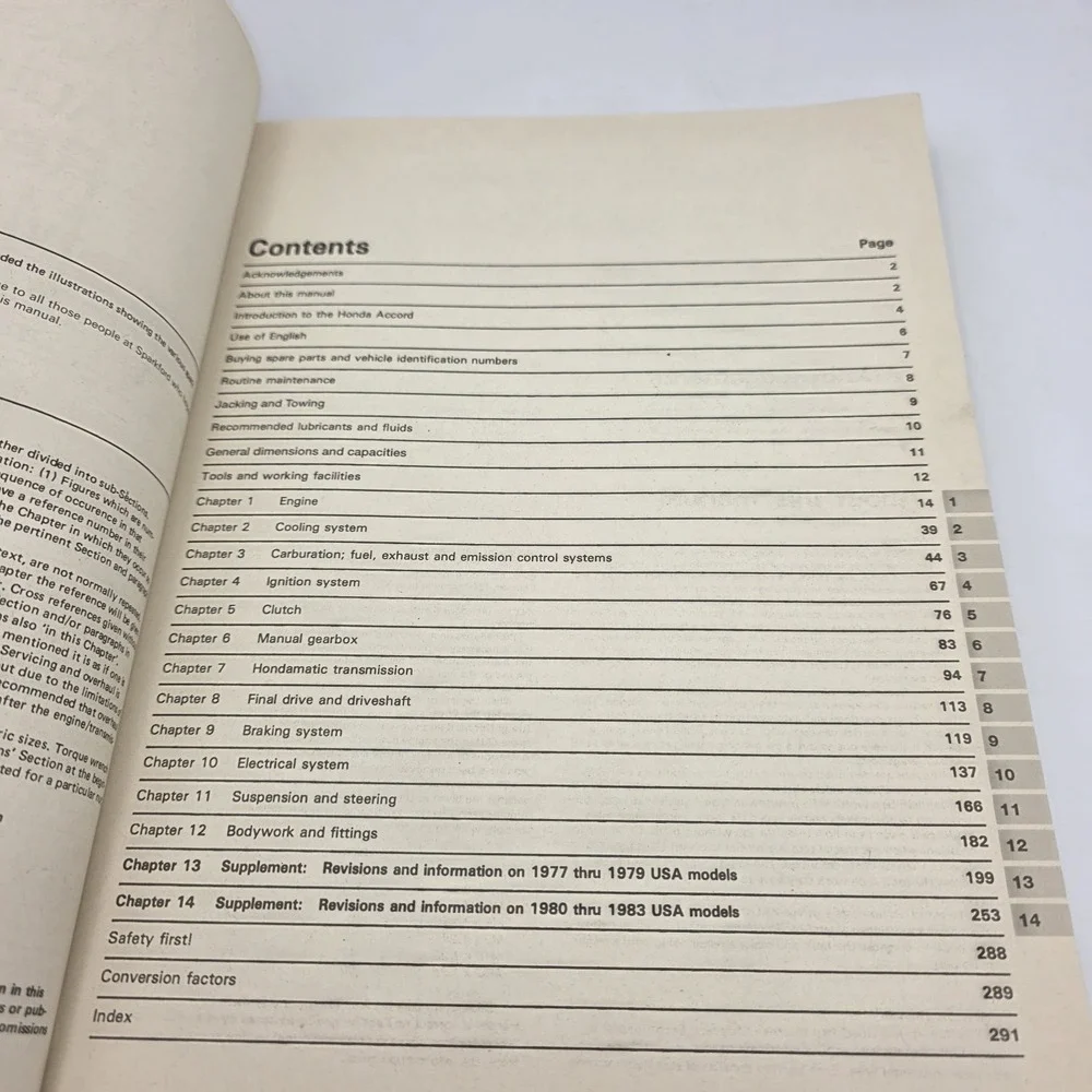 Haynes 42010 (351) Honda Accord CVCC 1976-1983 Automotive Repair Manual Book